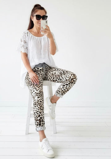Made in Italy Gina Animal Print Jeggings