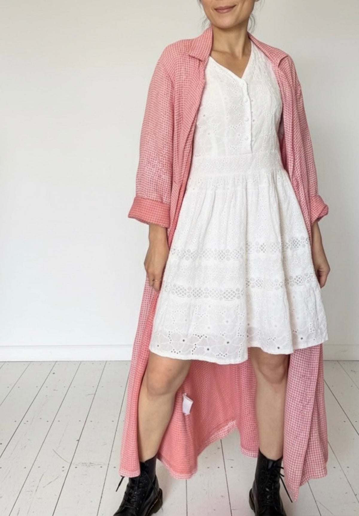 Italian Province Laverna Check Coat