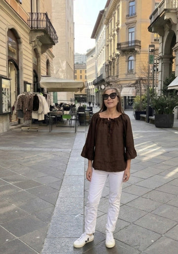 Adelina Linen Top