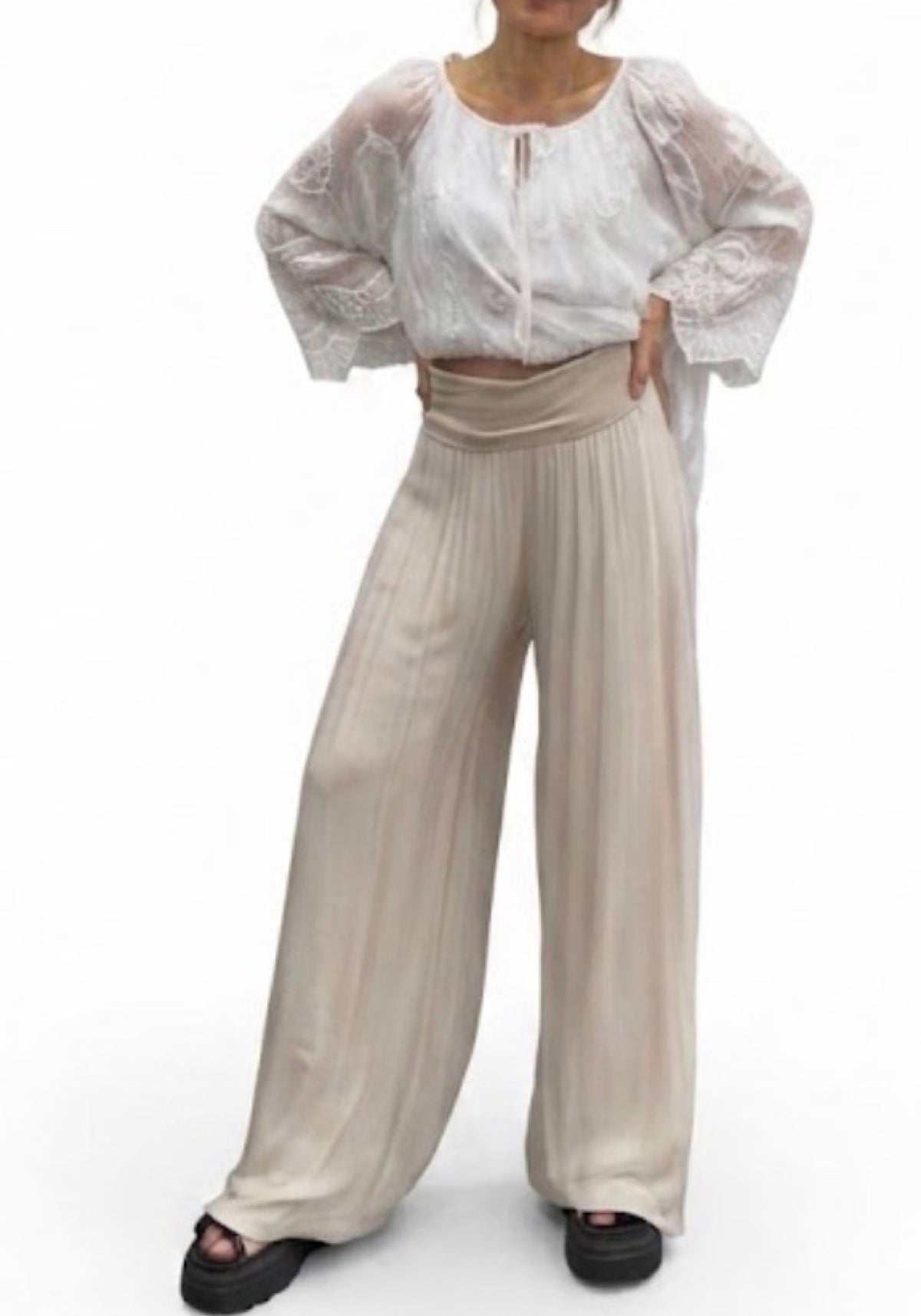 Made In Italy Odette Silk Pants